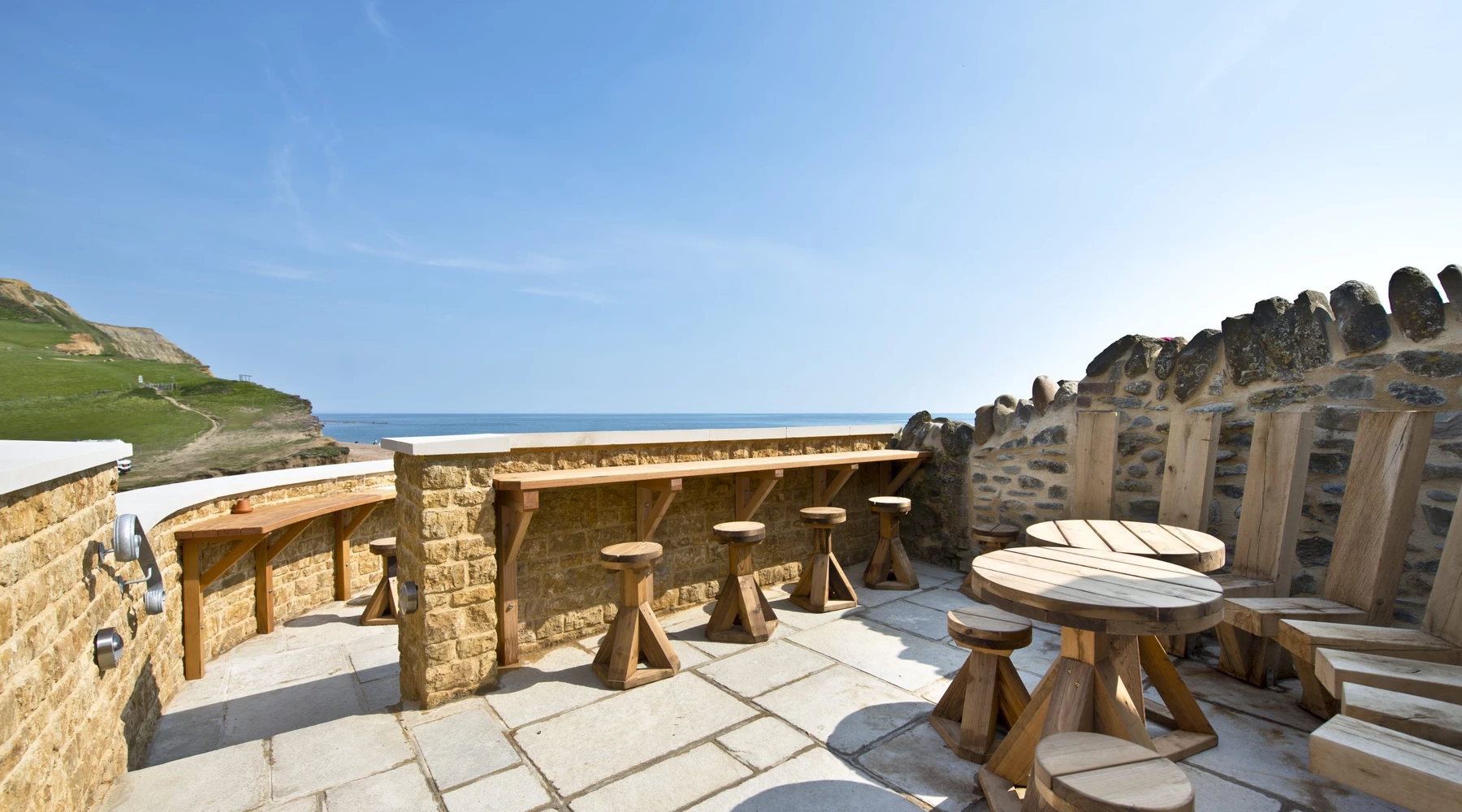 The historic Cobb wall at Lyme Regis