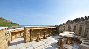 The historic Cobb wall at Lyme Regis