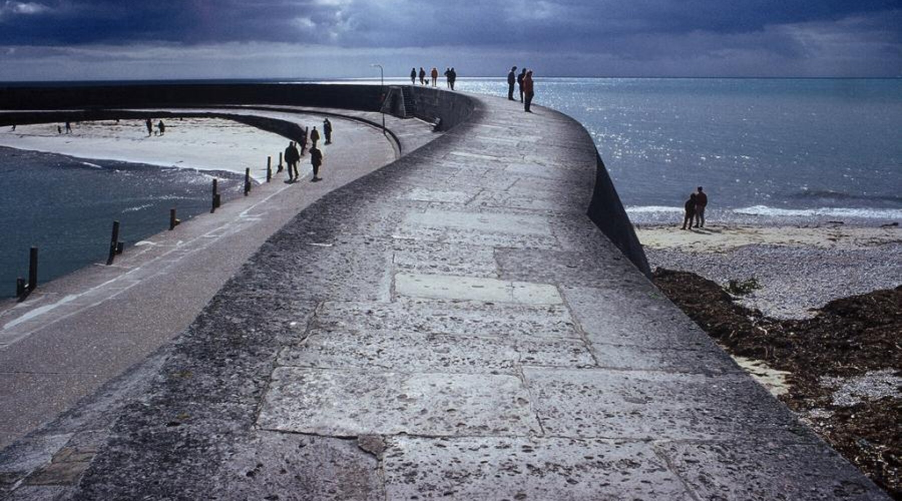 The historic Cobb wall at Lyme Regis